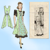 Anne Adams 4394: 1940s Charming Misses WWII Apron Sz MED Vintage Sewing Pattern