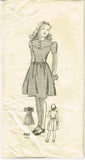 1940s Vintage Anne Adams Sewing Pattern 4484 WWII Girls Day Dress Size 12 30B - Vintage4me2