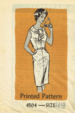 Anne Adams 4504: 1950s Misses Wiggle Sun Dress Sz 35 Bust Vintage Sewing Pattern - Vintage4me2