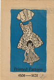 Anne Adams 4506: 1950s Toddler Girls Dress & Bolero Sz 2 Vintage Sewing Pattern