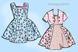 Anne Adams 4506: 1950s Toddler Girls Dress & Bolero Sz 2 Vintage Sewing Pattern