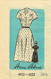 1950s Vintage Anne Adams Sewing Pattern 4512 Uncut Plus Size Feminine Dress 40 B - Vintage4me2