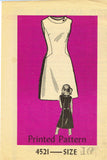 Anne Adams 4521: 1960s Misses Mod Dress Sz 38 Bust Vintage Sewing Pattern - Vintage4me2