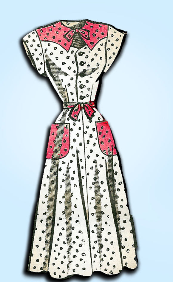 1950s Vintage Anne Adams Sewing Pattern 4523 Misses Keyhole Dress Size 16 34B