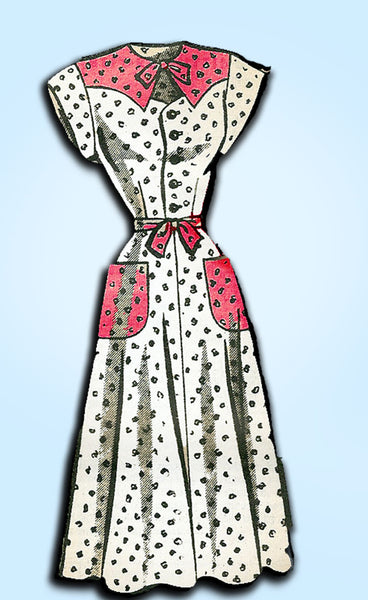 1950s Vintage Anne Adams Sewing Pattern 4523 Misses Keyhole Dress Size 16 34B