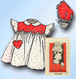 1940s Vintage Anne Adams Sewing Pattern 4524 Toddler Girls Romper & Dress Size 1 - Vintage4me2