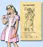 1940s Vintage Anne Adams Sewing Pattern 4532 Girls Scalloped Dress Size 8 26B - Vintage4me2