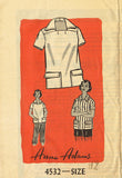 1950s Vintage Anne Adams Sewing Pattern 4532 Uncut Misses Top Peddle Pushers 30B - Vintage4me2