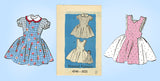 Anne Adams 4546: 1950s Toddler Girls Sun Dress Size 2 Vintage Sewing Pattern
