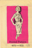 Anne Adams 4573: 1960s Misses Day Dress Sz 36 Bust Vintage Sewing Pattern