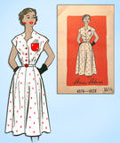 1950s Original Vintage Anne Adams Pattern 4574 Uncut Misses Street Dress Sz 36 B