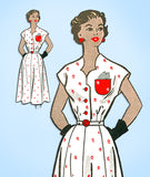 1950s Original Vintage Anne Adams Pattern 4574 Uncut Misses Street Dress Sz 36 B