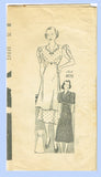 1930s Vintage Anne Adams Sewing Pattern 4575 Misses Dress w Button On Apron 36B - Vintage4me2