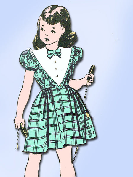 1950s Vintage Anne Adams Sewing Pattern 4578 Uncut Toddler Girls Sunday Dress 6