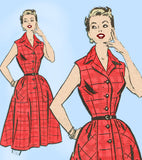 1950s Vintage Anne Adams Pattern 4588 Darling Misses Sun Dress Size 34 Bust