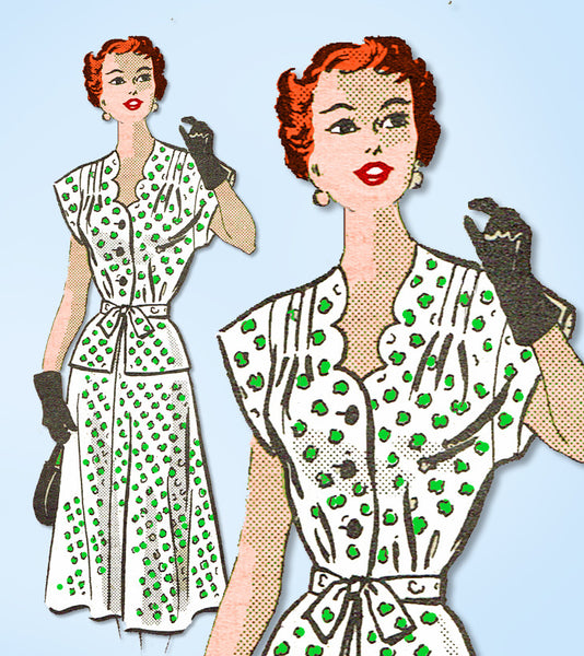 1950s Vintage Anne Adams Sewing Pattern 4592 Misses 2 Piece Dress Size 38 Bust