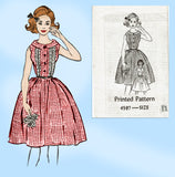 Anne Adams 4597: 1950s Cute Little Girls Dress Size 12 Vintage Sewing Pattern