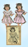 1940s Original Vintage Anne Adams Pattern 4602 Charming Toddler Girls Dress Sz 4