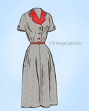 Anne Adams 4611: 1950s Misses Street Dress Sz 35 B Vintage Sewing Pattern 