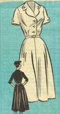 Anne Adams 4611: 1950s Misses Street Dress Sz 35 B Vintage Sewing Pattern