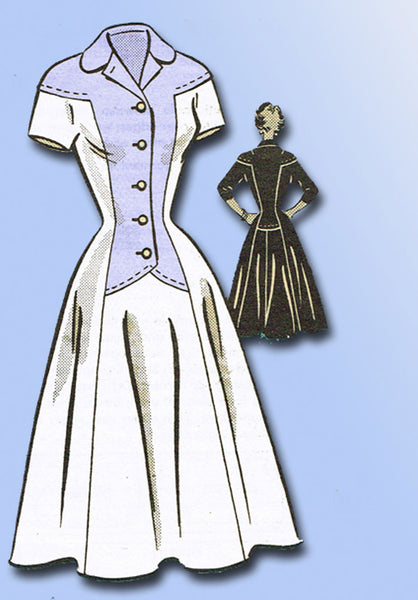 1950s Vintage Anne Adams Sewing Pattern 4616 Uncut Misses Dress Size 18 36B