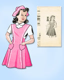 1940s Vintage Anne Adams Sewing Pattern 4626 Girls Candy Striper Jumper & Hat 12