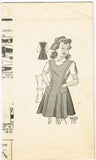 1940s Vintage Anne Adams Sewing Pattern 4626 Girls Candy Striper Jumper & Hat 12