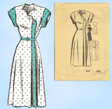 1940s Anne Adams Pattern 4639 Stunning Uncut Misses Step Dress 36 B