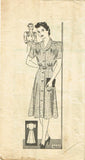 Anne Adams 4650: Vintage Sewing Pattern Plus Size WWII Dress Sz 42 Bust vintage4me2