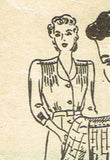 Anne Adams 4650: Vintage Sewing Pattern Plus Size WWII Dress Sz 42 Bust