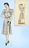 Anne Adams 4650: Vintage Sewing Pattern Plus Size WWII Dress Sz 42 Bust vintage4me2