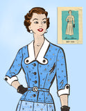 1950s Vintage Anne Adams Sewing Pattern 4655 Uncut Plus Size Women's Dress 40B - Vintage4me2