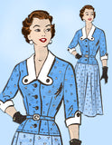1950s Vintage Anne Adams Sewing Pattern 4655 Uncut Plus Size Women's Dress 40B - Vintage4me2