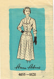 1950s Vintage Anne Adams Sewing Pattern 4655 Uncut Plus Size Women's Dress 40B - Vintage4me2