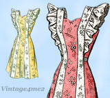 Anne Adams 4660: 1940s Misses WWII Pinafore Dress Sz 36 B Vintage Sewing Pattern