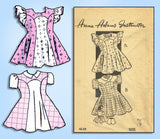 1940s Original Vintage Anne Adams Pattern 4669 Toddler Girls Princess Dress Sz 4