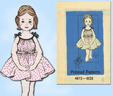 1950s Vintage Toddler Girls Sun Dress VTG Anne Adams Sewing Pattern 4672 Size 6