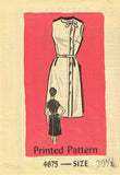 Anne Adams 4675: 1960s Vintage Sewing Pattern Asymmetric  Plus Size Day Dress 41 Bust vintage4me2