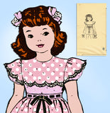 Anne Adams 4719: 1940s Toddler Girls Scalloped Dress Sz 4 Vintage Sewing Pattern - Vintage4me2