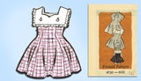 Anne Adams 4720: 1950s Cute Toddler Girls Dress Size 4 Vintage Sewing Pattern
