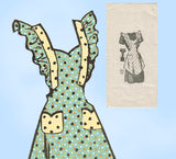 1940s Vintage Anne Adams Sewing Pattern 4721 Misses Full Bib Apron Size SM