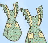 1940s Vintage Anne Adams Sewing Pattern 4721 Misses Full Bib Apron Size SM