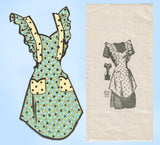 1940s Vintage Anne Adams Sewing Pattern 4721 Misses Full Bib Apron Size SM