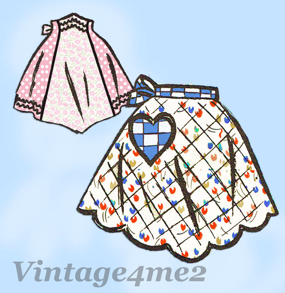 Anne Adams 4726: 1960s Misses Cockail Apron Set Sz MED Vintage Sewing Pattern - Vintage4me2