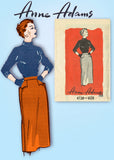 1950s Original Vintage Anne Adams Pattern 4728 Easy Misses Slender Skirt Sz 26 W - Vintage4me2