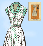 1950s Vintage Anne Adams Sewing Pattern 4756 Misses Plus Size Dress 40 B