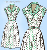 1950s Vintage Anne Adams Sewing Pattern 4756 Misses Plus Size Dress 40 B