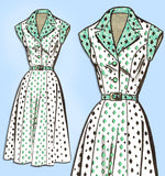 1950s Vintage Anne Adams Sewing Pattern 4756 Misses Plus Size Dress 40 B