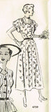 1940s Vintage Anne Adams Pattern 4759 Stunning Misses Dress Sz 36 Bust