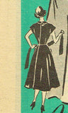 Anne Adams 4787: 1950s Misses Street Dress Size 34 Bust Vintage Sewing Pattern - Vintage4me2
